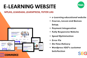 customize wordpress lms website, build from scratch using wplms and tutor lms
