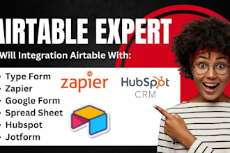 integrate airtable with zapier typeform jotform google form spread sheet hubspot
