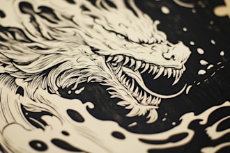 create animal or botanical linocut for you