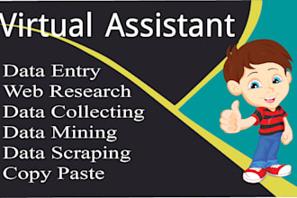 do data entry, data typing, web research and copypaste work