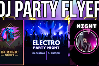 design unique event flyer, dj party flyer, christmas flyer