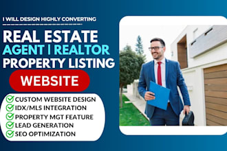 build agent real estate realtor property listing website with idx mls integation