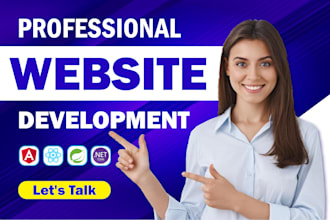 do website development, build custom website design as full stack web developer