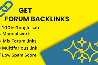 do 65 high da pa forum posting backlinks for website ranking