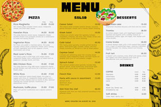 do professional food menu design