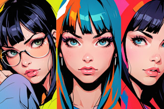 turn your photo into professional digital wpap pop art portrait