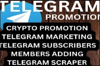 promote or grow telegram group channel to real and active telegram subscribers