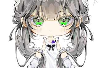 draw rendered fullbody chibi in my anime style