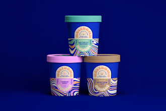 create a label, box, sticker, and packaging designs