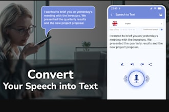 build ai speech to text app, translation app, chat app