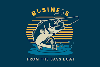 design bass fishing outdoor business podcast cover art logo