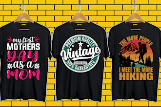do custom typography minimalist t shirt design or hoodies