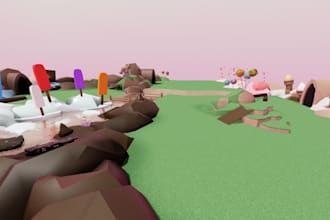 build a roblox game map model for you