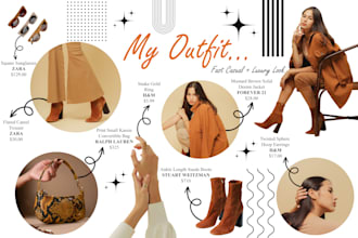 create a fashion and trend based moodboards for you