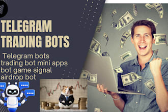 develop custom telegram bot trading bot mini app bot game signal airdrop bot