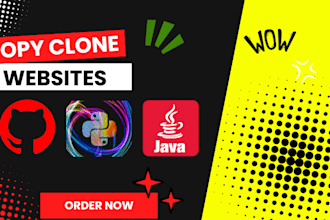 duplicate copy clone website or landing page in HTML CSS js, react