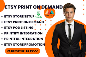 setup etsy print on demand shop, shopify pod, print on demand seo, printify