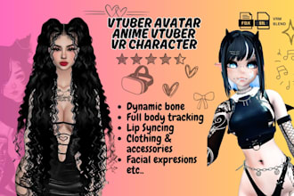 create vrchat avatar furry vtuber 3d nsfw character vr character 3d model rig