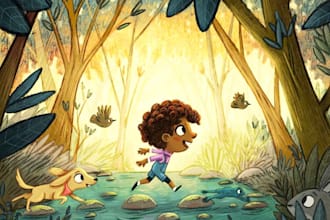 children story book illustration and cover