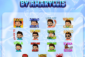 create custom logo design, twitch emotes, 2d graphics for streamers