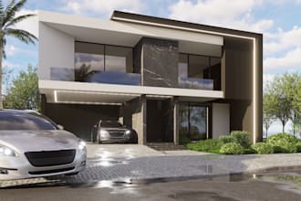 do interior, exterior house design with 3d architectural rendering