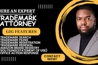 be your US licensed trademark attorney for trademark filing, search, renewal