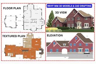 do 3d modeling and construction drawing in revit and cad