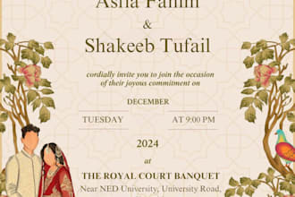 design a prefect wedding invitation card