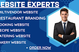 build multi vendor website, online ordering website, restaurant website, grocery