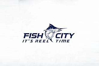 design unique sport fishing logo