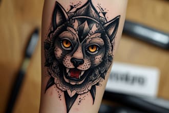 make you a traditional old school tattoo style design
