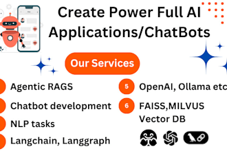 develop custom business chatbots using gpt,llama 3,langchain