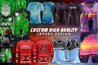 do custom jersey design esports sublimation and football jersey design for you