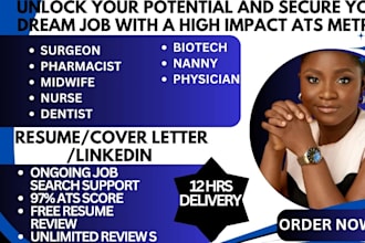 write ats professional medical resume for nurses and doctors
