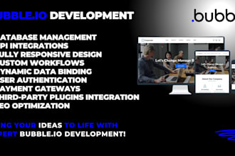 be your bubble io developer for web app with api integration