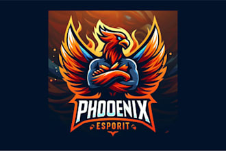 do outstanding phoenix mascot logo with express delivery