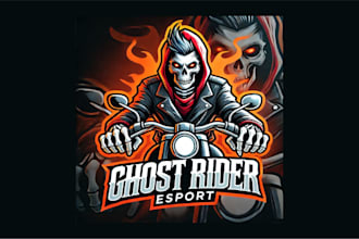 do amazing ghost rider mascot logo with new concepts