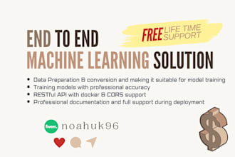 provide turnkey ml solution data preparation, conversion, model training, API