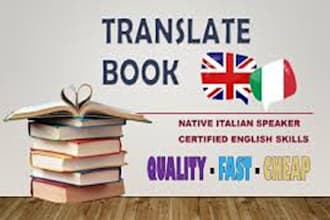 translate your ebook book to german, spanish french, japanese italian to english