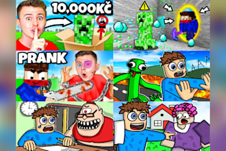 create custom drawn and minecraft youtube thumbnails