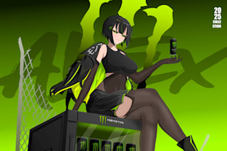 draw anime art character for oc, fanart, vtuber art, pfp, manga illustration