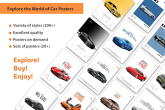 design car posters for wall art decoration