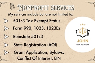 do non profit registration, 501c3, bylaws, conflict of interest, 990, 509ca