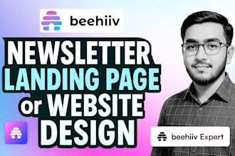 design or redesign beehiiv website or beehive landing page