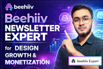 design or redesign beehiiv website or beehive landing page