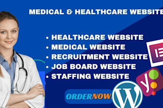 develop recruitment website, job board,healthcare staffing agency,indeed website