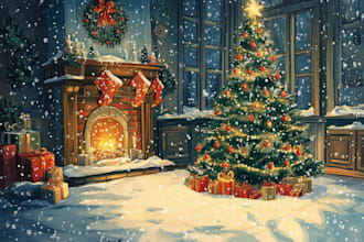 do design christmas party flyer, card, sale post banner,