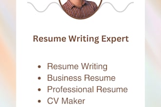 make modern professional resume design and cv design