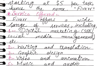do handwritten cards, notes, assignments and letter