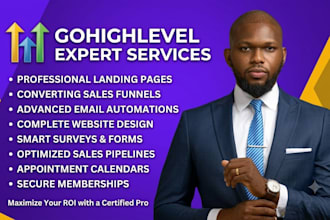 design gohighlevel landing page, sales funnel, gohighlevel sales funnel website